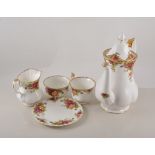 Royal Albert, Old Country Roses, tea and coffee ware, including six cups, saucers,