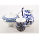 Coalport blue and white part table service,