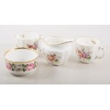 Royal Crown Derby, bone china teaset, "Posies" pattern, six place setting.