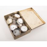 Miscellaneous pocket watch cases and works,