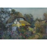 Samuel Towers, Country Cottage, watercolour, signed and dated 1907, 42cm x 30cm.