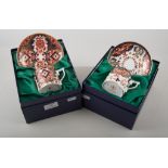 Royal Crown Derby pair of boxed Curator's Collection cups and saucers,