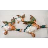 Graduating group of five Beswick Mallard wall plaques, 596-0; 596-1; 596-2; 596-3 596-4,