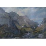 Fred Wild, Llanberis Pass, oil on canvas, titled and dated to reverse 1914, 49cm x 74cm.