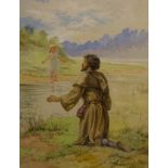 19th century School watercolour, "Samson to Rescue", unsigned, 42 x 32cm.