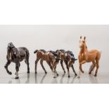 Beswick pottery model, Prancing Arab Type horse, model 1261 with Palomino gloss colourway,