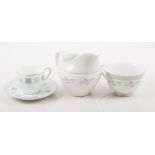 Japanese porcelain part dinner and tea service, Stylised wheat design,