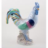 Large Herend porcelain model of a cockerel, 43cm.