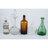 Victorian cut glass decanter with stopper, 24cm, other decanters,