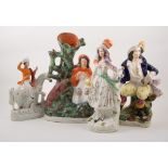 Staffordshire pottery figure Will Watch, painted in colours, 34cm,