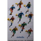 Original 1982 Football World cup framed poster, "Copa del mundo de futbol",