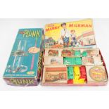 Large quantity of vintage board games and sets, including Merit Merry Milkman (box a/f), Monopoly,