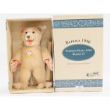 Modern Steiff teddy bear; "Schnapp-Dicky" replica 1936 blond, 32cm tall,