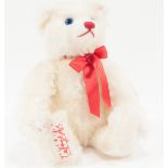 Modern Steiff teddy bear; "Lafeyette" 1997 white, 38cm tall, with box and certficate,