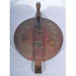 Original 1940s fire station alarm bell, "Firesnow" manual fire alarm, Manchester, with crank,