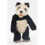 Steiff Germany early small Panda Bear plush toy, open mouth, felt pads, jointed limbs, 15cm.