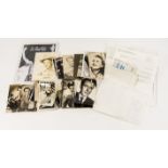 Collection of signed portrait postcards of British film and TV stars, some printed,