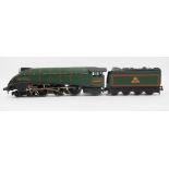 Hornby Dublo OO gauge locomotive; "Mallard" with tender BR green no.60022.