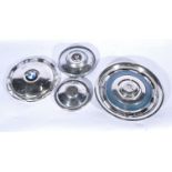 Selection of classic car wheel hubs; to include Rolls Royce, BMW, Riley, Jaguar, Saab and others,