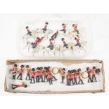 Britains Scots Guards Marching Band, including drummers, cymbal players, trumpeters etc,