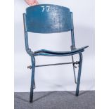 Original stadium foldout seat from Wembley Stadium, from the Football 1966 World Championships,