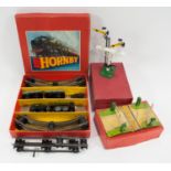 Hornby Railways O Gauge goods set no.20; with level crossing and double signal, all boxed, c1950s.