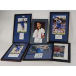 Collection of Signed football player photos; to include Wayne Rooney, Tony Adams, Nicolas Anelka,