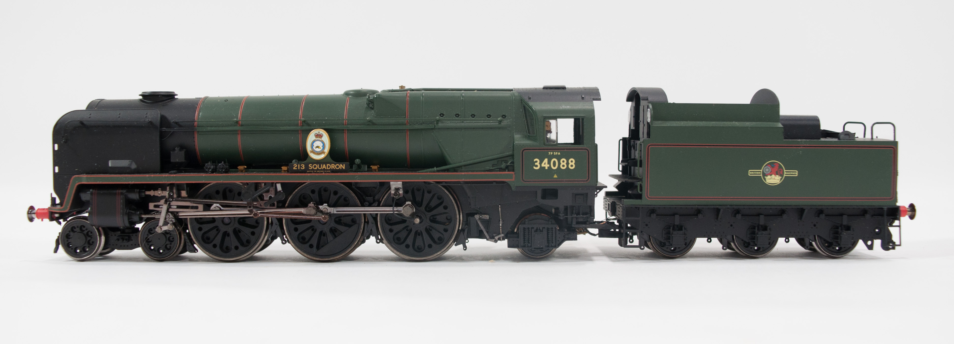 Hornby Railways OO gauge locomotive; R2607 Battle of Britain class "213 Squadron" with tender,