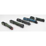 OO gauge model railway collection; to include five locomotives with tenders by Hornby, Triang,