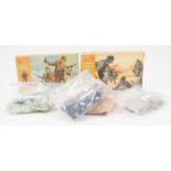 Airfix plastic figures, British Commandos, boxed, German Infantry boxed,