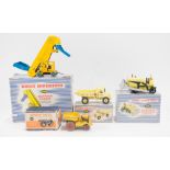 Four boxed Dinky toys, construction vehicles, including dumper truck and others, (4).