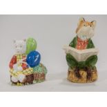 Express Newspapers plc, pottery model, Rupert with balloons, 14.5cm; another similar.