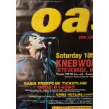 Oasis, original 1990s music gig and concert promotional posters, "The Story Continues",