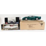 Detailed diecast models; Maisto Jaguar XJ220 1:12 scale, Cadillac Eldorado Biarritz 1:18 scale,