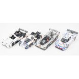 Detailed scale diecast models; Maisto Porsche 911 GT1, Audi R8R Le Mans 1999,