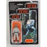 Tri-Logo blister pack Star Wars Return of the Jedi action figure; AT-ST Driver, unopened.