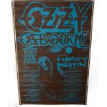 Ozzy Osbourne original concert gig poster, Barking at the Moon tour, 1983,