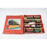 Hornby O gauge trains no.1 passenger set, with two engines, coaches and rolling stock, boxed.