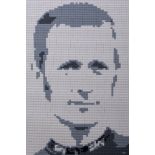 Lego portrait of Bradley Wiggins by Michael Sewell,