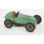 Schuco Studio model 1050 Mercedes racing car, tinplate, pre-war example with no.9 decals, no key.