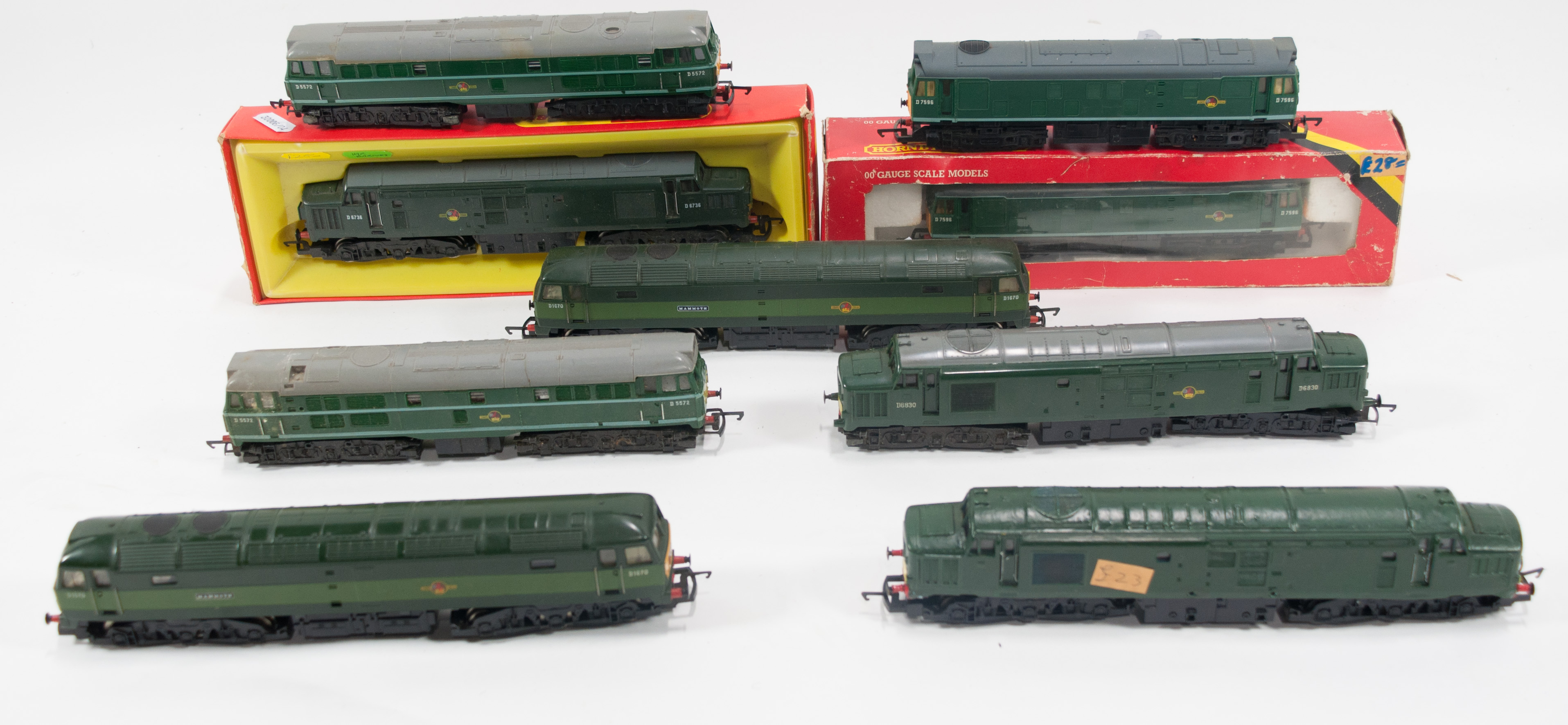 Hornby and Triang Railways OO gauge diesel locomotives;