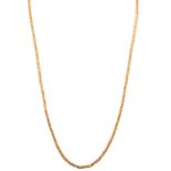 A hallmarked 18 carat yellow gold necklace, 2.