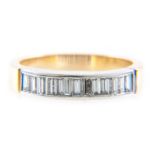 A diamond half eternity ring,