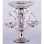 A silver comport centre-piece, by Walker & Hall, Sheffield 1920,