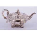 A George IV silver teapot, by Barnards, London 1826,