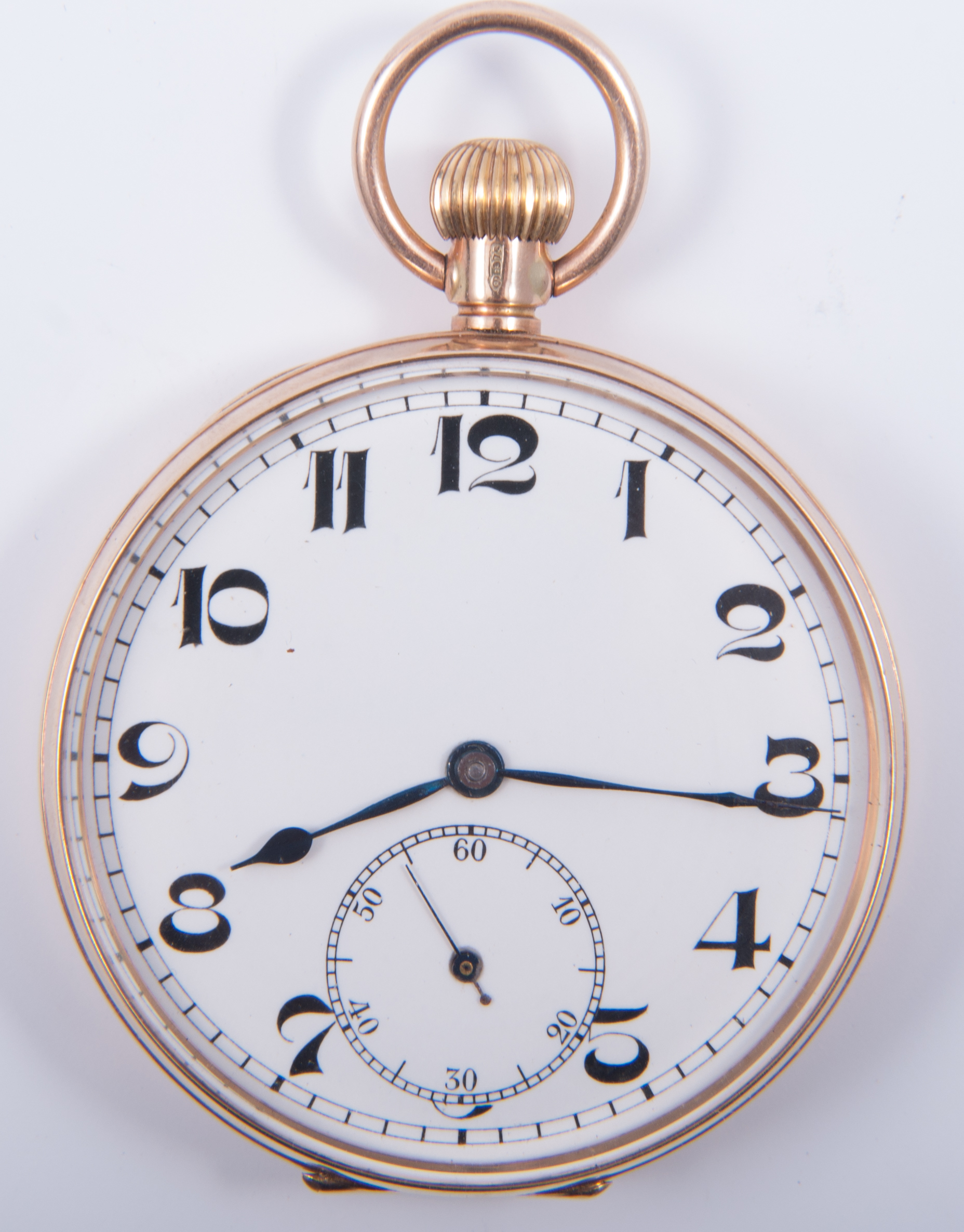 A 9 carat yellow gold open face pocket watch,