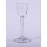A wine glass, third quarter of the 18th century,