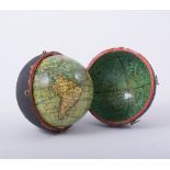 A Lane's pocket globe, London 1819, a terrestrial globe, 6.