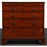 A George III mahogany small chest of drawers,