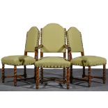 A set of sixteen Dutch style oak dining chairs, 20th Century,